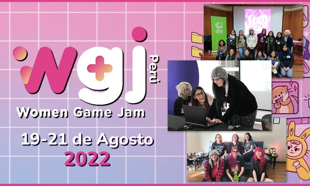 Women Game Jam logo image collage.